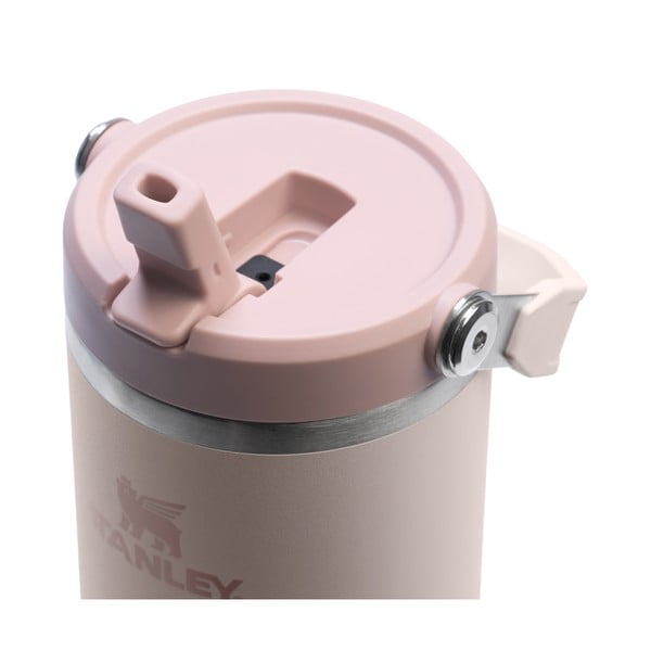 Светлорозов термос от неръждаема стомана 890 ml IceFlow™ Flip Straw 2.0 Tumbler Rose Quartz – Stanley-image-2