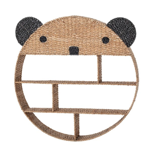 Детски стенен шкаф за книги от морска трева в естествен цвят 91,5x98 cm Ghalia - Bloomingville Mini-image-2