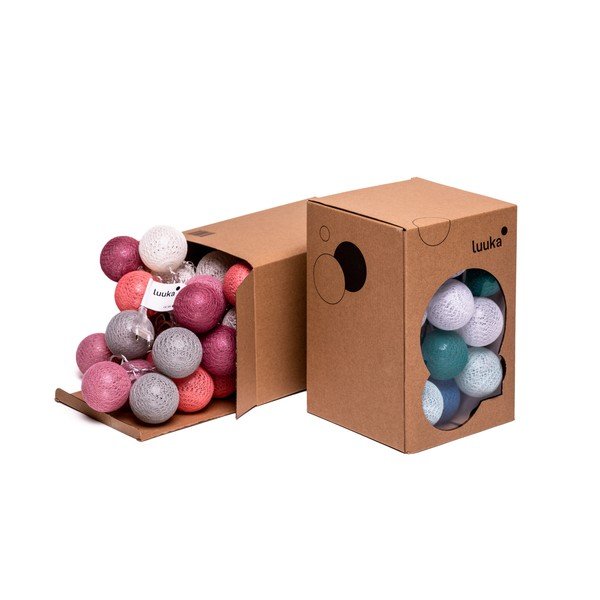 Бяла светлинна верига с LED крушки , 30 лампички - LUKKA-image-1