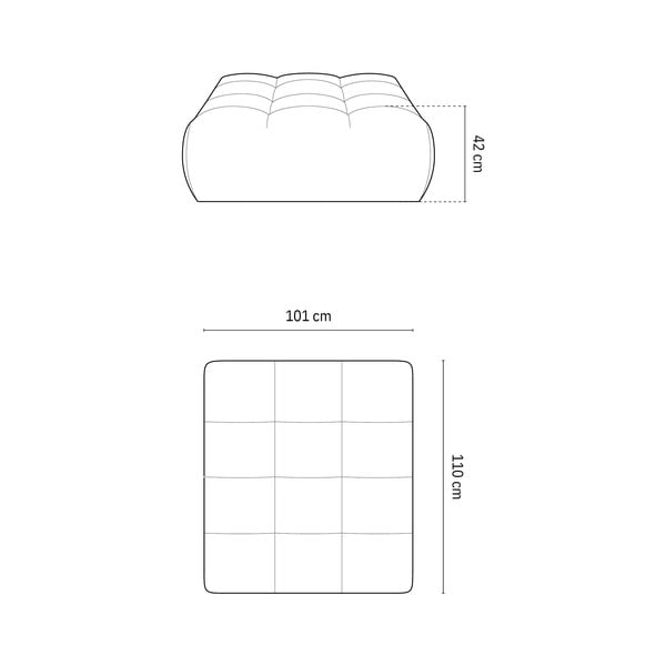 Тъмносиня табуретка Bloom – Micadoni Home-image-4