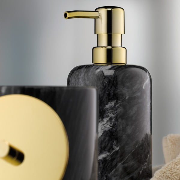 Черна мраморна кутия за тампони за премахване на грим Liron - Kela-image-2