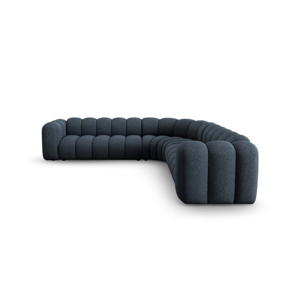 Син шенилов модулен ъглов диван Lupine – Micadoni -image-2