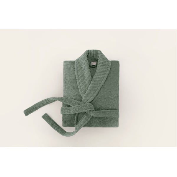 Зелен памучен халат за баня размер S/M - Foutastic