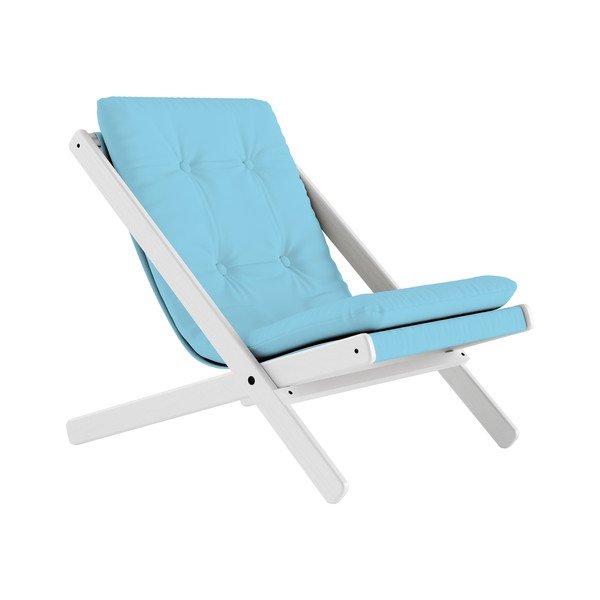 Skládací křeslo Karup Design Boogie White/Light Blue