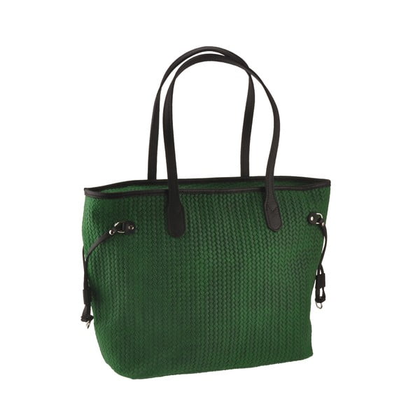 Zelená kožená kabelka Florence Bags Merga