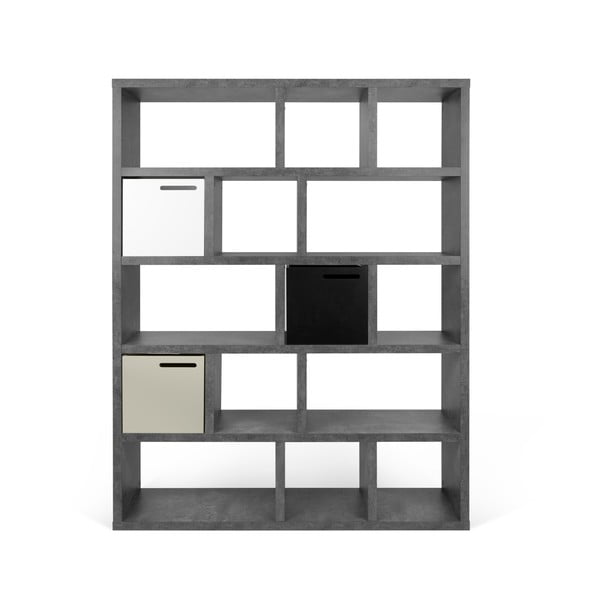 Сива библиотека от декор от бетон 150x198 cm Berlin – TemaHome-image-3