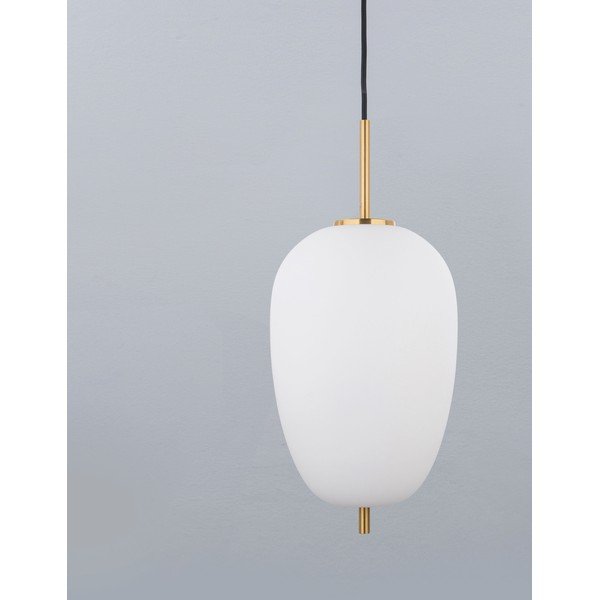 Бяло/в месингов цвят стъклено висящо осветително тяло ø 27 cm Lato – Nova Luce-image-1