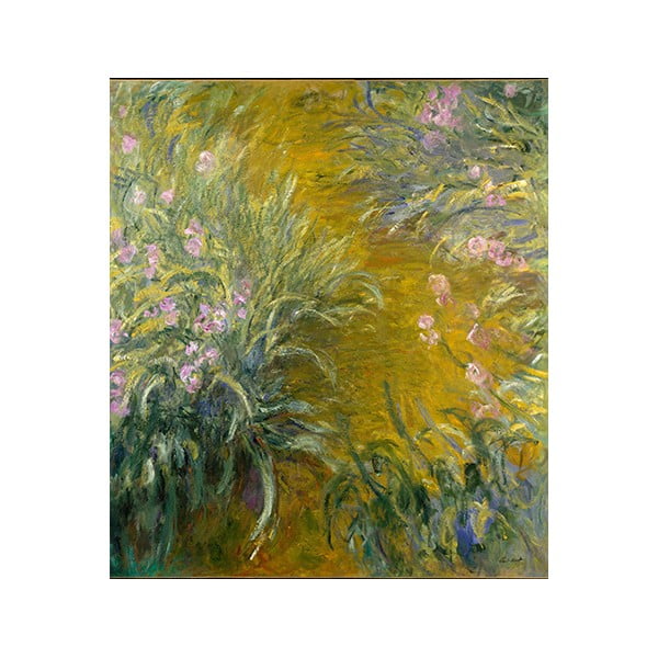Obraz Claude Monet - The Path through the Irises, 50x45 cm