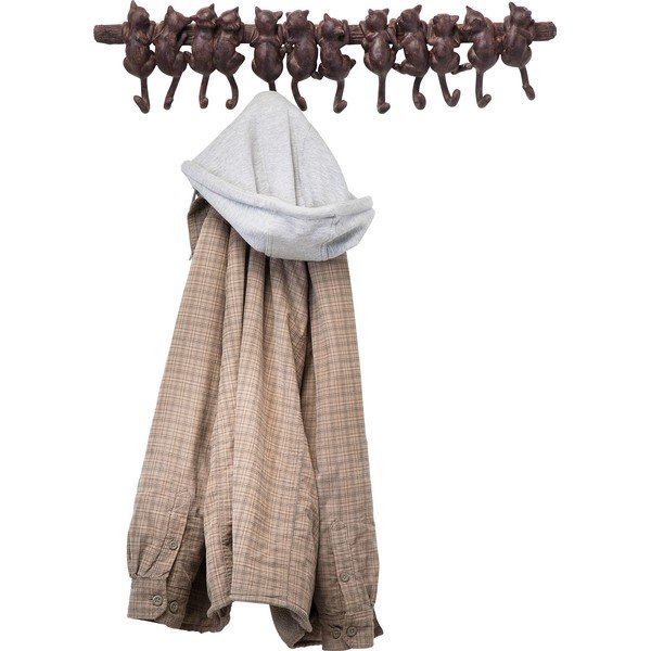 Hnědý nástěnný věšák Kare Design Cats-image-2