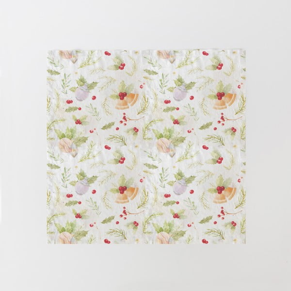 Комплект от 2 коледни ленени салфетки Merry, 40 x 40 cm - Linen Tales-image-1