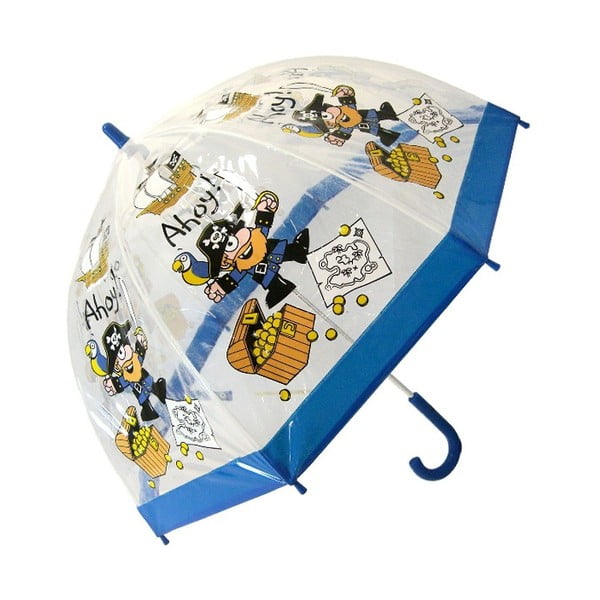 Dětský transparentní holový deštník se žlutými detaily Ambiance Birdcage Trango, ⌀ 70 cm