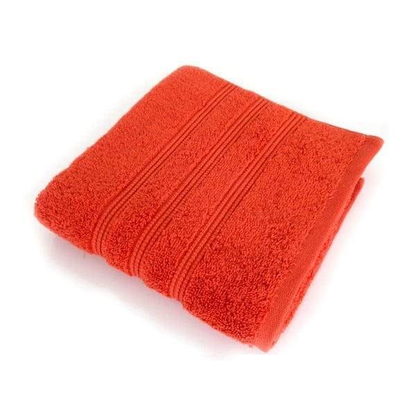 Cihlově červený ručník z česané bavlny Irya Home Classic, 50 x 90 cm