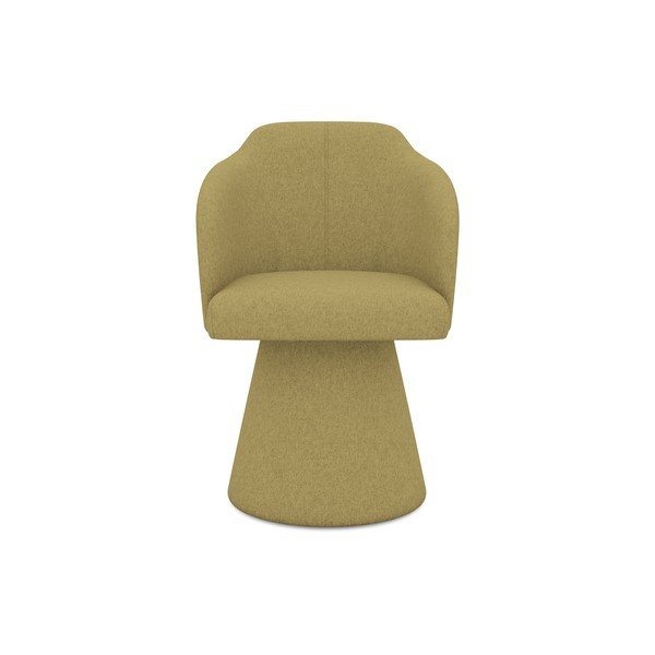 Тапициран трапезен стол в цвят горчица Kanoa – Makamii-image-1