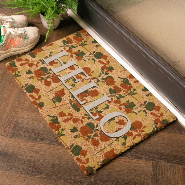 Изтривалка от кокосови влакна 40x60 cm Hello Floral – Artsy Doormats-image-1