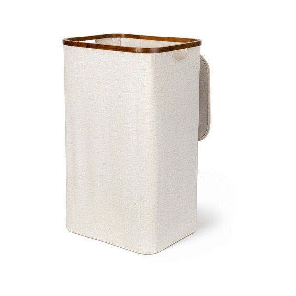Кремав текстилен кош за пране Bamboo/Linen – Bigso