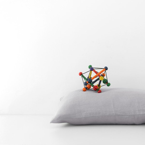 Детска сива ленена калъфка за възглавница Nature, 40 x 60 cm - Linen Tales-image-2