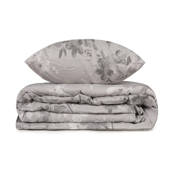 Сиво единично  спално бельо от памук Renforcé 140x200 cm Elena – Mijolnir