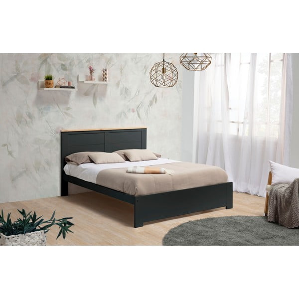 Антрацитно двойно легло 140x190 cm Akira - Marckeric-image-1