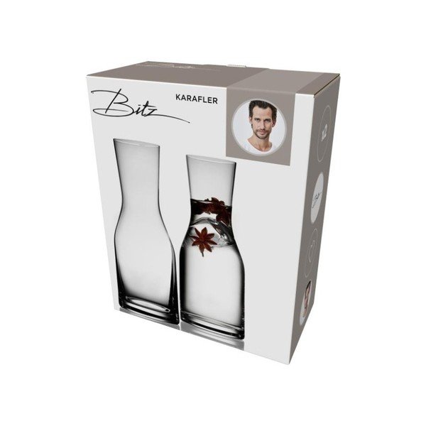 Комплект от 2 кристални стъклени декантера за вода Fluidum, 300 ml - Bitz-image-4