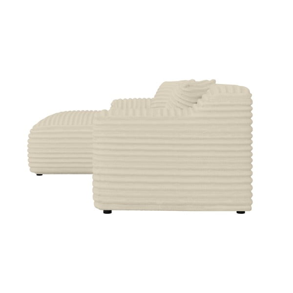 Бежов ъглов диван от рипсено кадифе (ляв ъгъл) Martin – Ropez-image-3