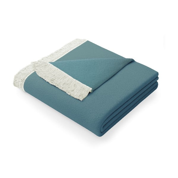 Синьо одеяло със смес от памук , 150 x 200 cm Franse - AmeliaHome