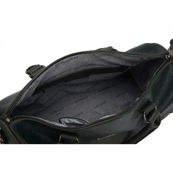 Тъмнозелена кожена чанта Begonia - Infinitif-image-4