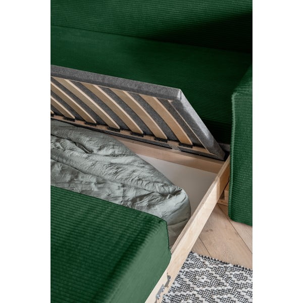 Тъмнозелен разтегателен диван 168 cm Lucky Lucy - Miuform-image-4