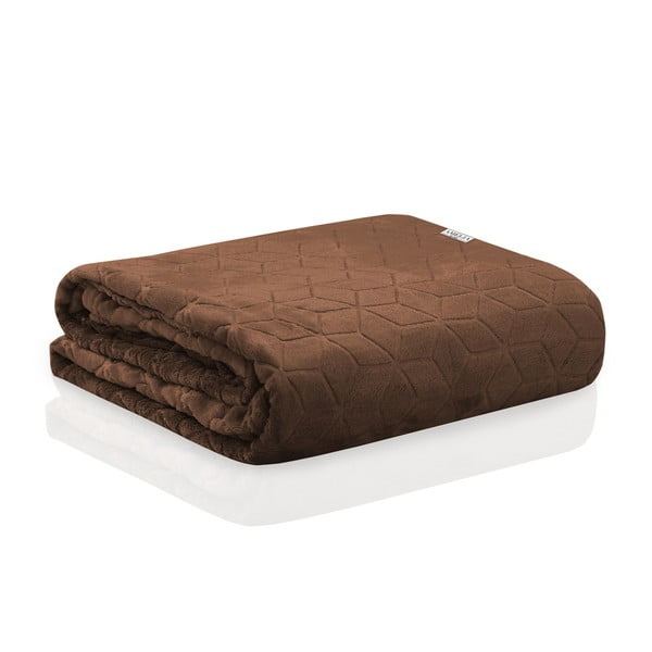 Кафяво одеяло от микрофибър Nessa, 150 x 70 cm - DecoKing