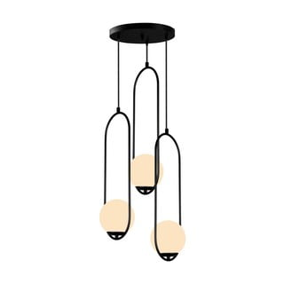 Черно висящо осветително тяло, височина 146 cm Arch - Squid Lighting