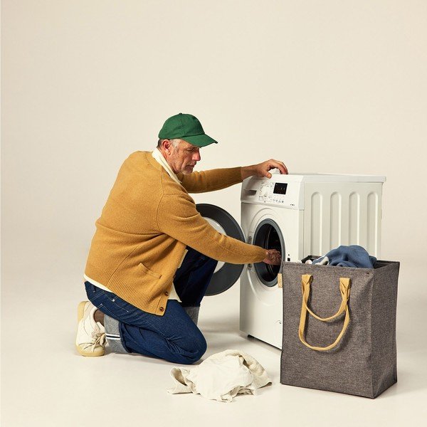Сив текстилен кош за пране 53 l Laundry Hub Tweed – Rolser-image-3