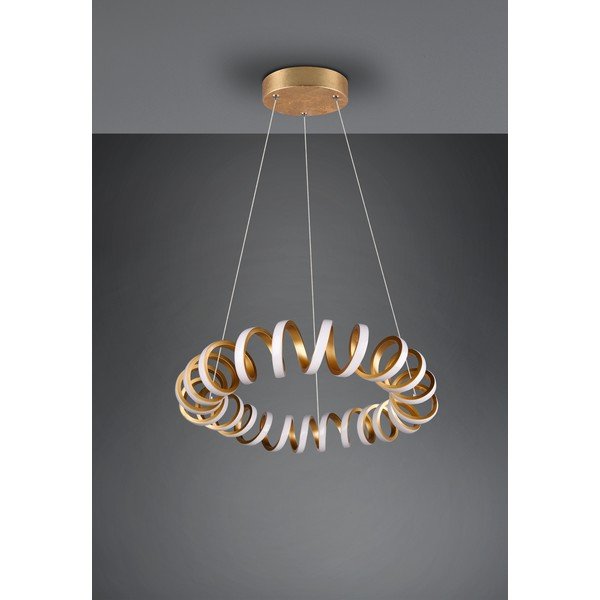 LED висящо осветително тяло златно ø 55 cm Curl – Trio-image-4