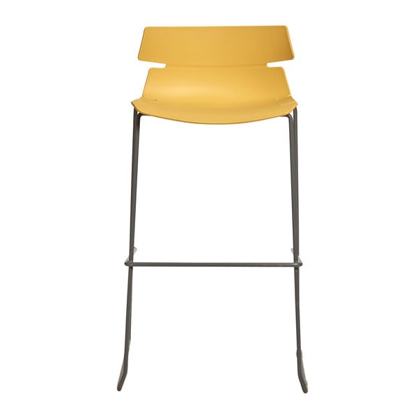 Комплект от 4 жълти бар столове Doris - Marckeric