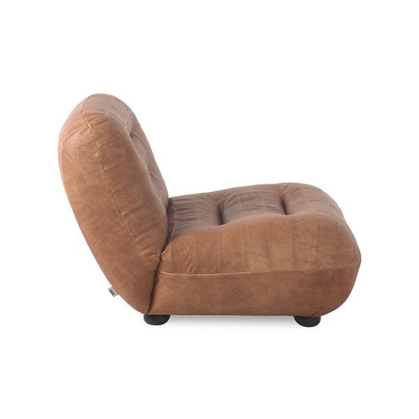 Кожено кресло в цвят кафяв коняк Wyatt – Dutchbone-image-3