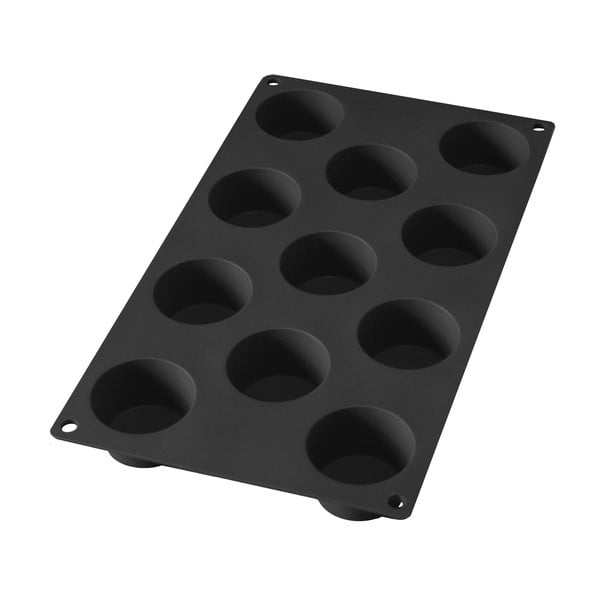 Черна силиконова форма за 11 мини мъфина - Lékué