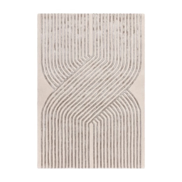 Кремав ръчно изработен килим със смес от вълна 160x230 cm Matrix – Asiatic Carpets
