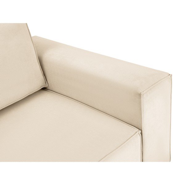 Бежов велурен разтегателен диван Azalea - Mazzini Sofas-image-1