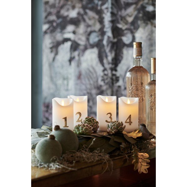 Комплект от 4 LED светлинни декорации Злато, височина 13 см Sara - Sirius-image-1