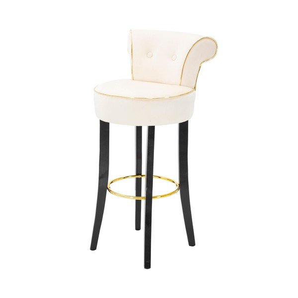 Бар стол от кремаво кадифе 96 cm Luxy - Mauro Ferretti-image-2