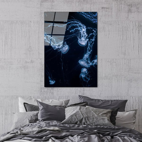 Живопис върху стъкло 70x100 cm Jelly Fish - Wallity-image-3