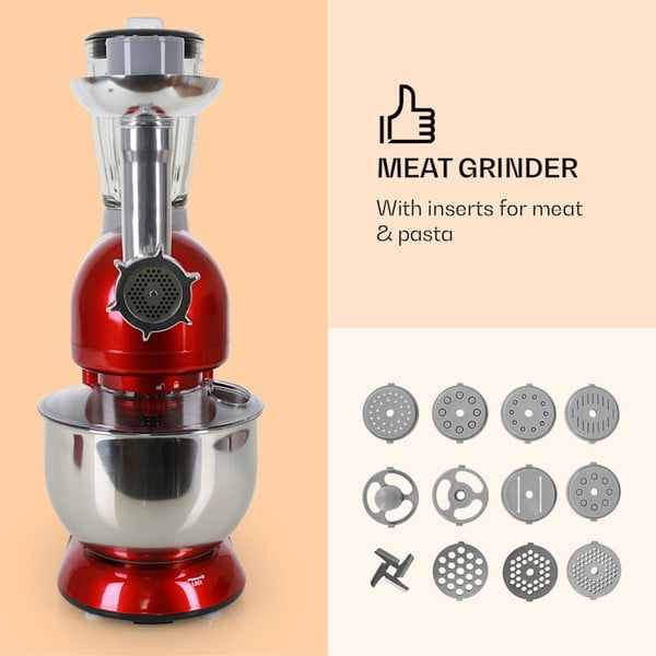 Червен многофункционален кухненски робот Lucia Rossa - Klarstein-image-3