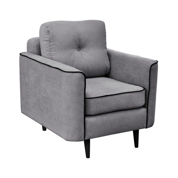 Šedé křeslo s černými nohami Mazzini Sofas Wasp-image-1