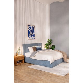 Синьо  боксспринг легло 160x200 cm Olia Bold Line – Bonami Selection
