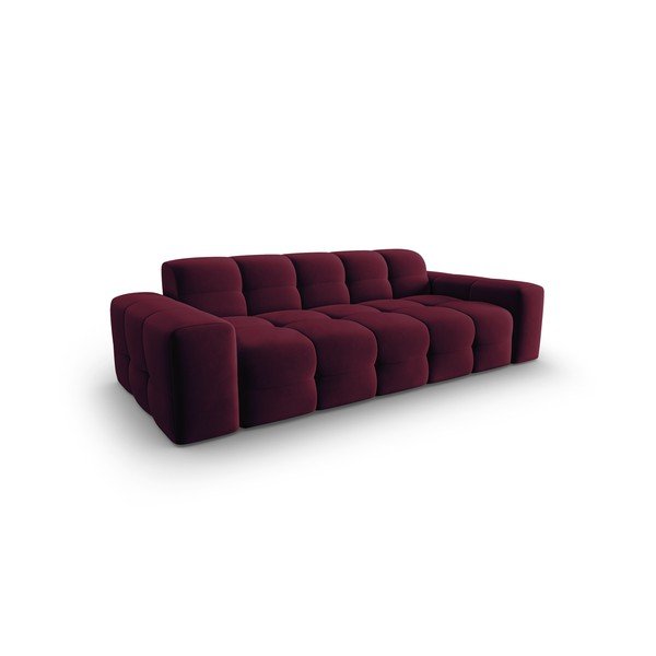 Диван от кадифе в цвят бордо 222 cm Kendal - Micadoni Home-image-3