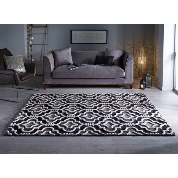 Сив вълнен килим 290x200 cm Moorish Amira - Flair Rugs-image-1