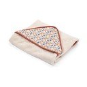 Кремава памучна бебешка кърпа с качулка 80x80 cm Pomme des Bois - Moulin Roty