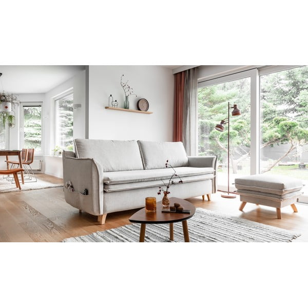 Кремав разтегателен диван 225 cm Charming Charlie – Miuform-image-4