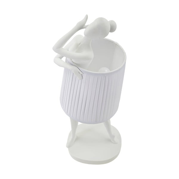 Бяла настолна лампа с текстилен абажур (височина 62,5 cm) Ballet – Mauro Ferretti-image-2