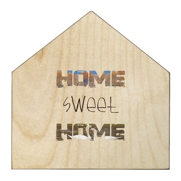 Dřevěná cedule Home Sweet Home, 30x30 cm