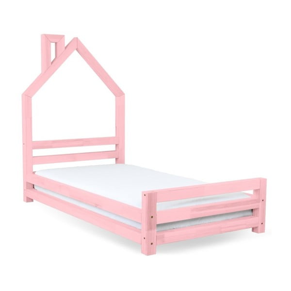 Детско легло от розов смърч Wally, 120 x 200 cm - Benlemi