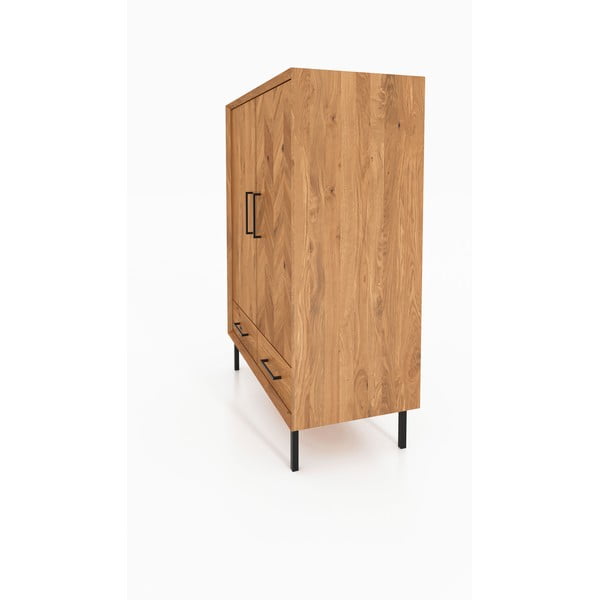 Шкаф от дъбова дървесина в естествен цвят 97x125 cm Abies - The Beds-image-1